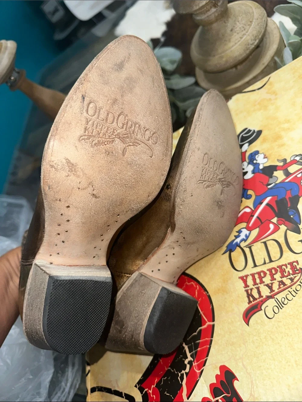 Old Gringo Golden Metallic Western Ankle Boots with Stud Detail